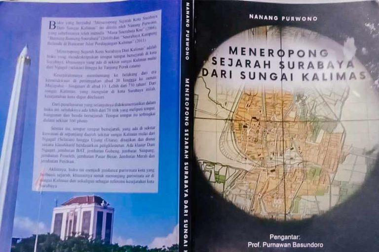 Cover buku karya Nanang Purwono Meneropong Sejarah Surabaya Dari Sungai Kalimas